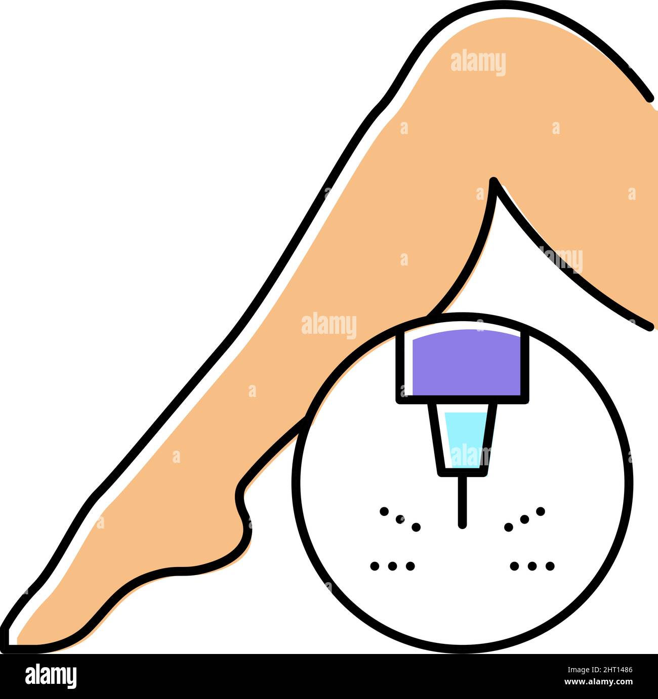 Leg hair laser Stock Vector Images - Alamy
