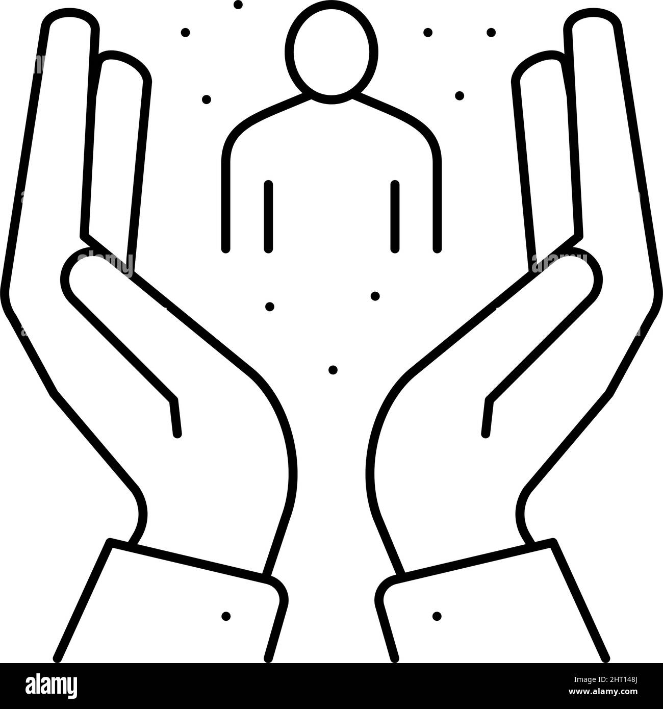 invaluable employee line icon vector black illustration Stock Vector ...