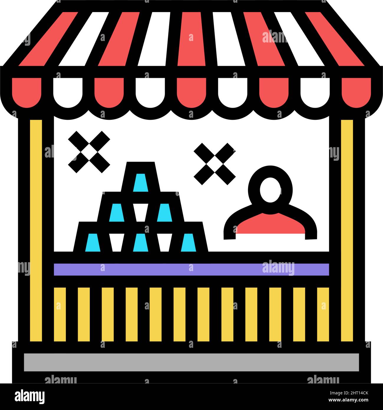 tent amusement park color icon vector illustration Stock Vector Image ...