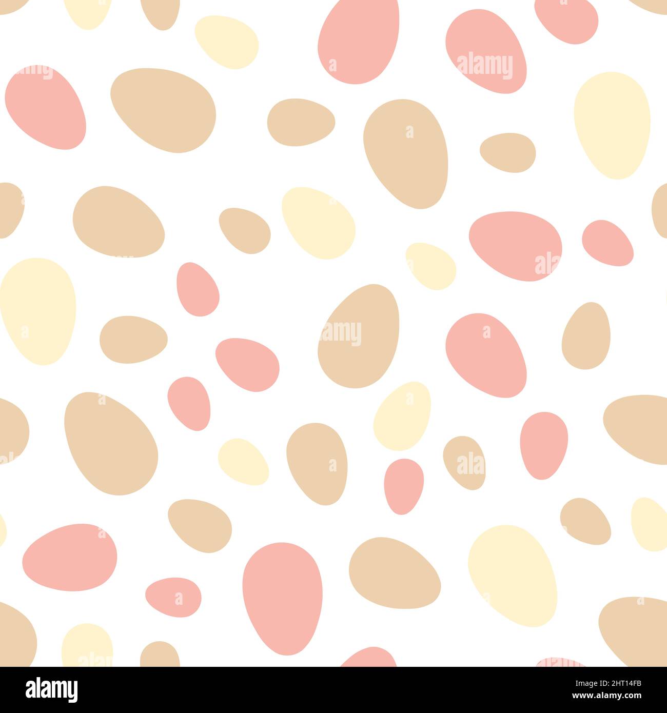 Happy Easter seamless pattern with colorful eggs on white background ...