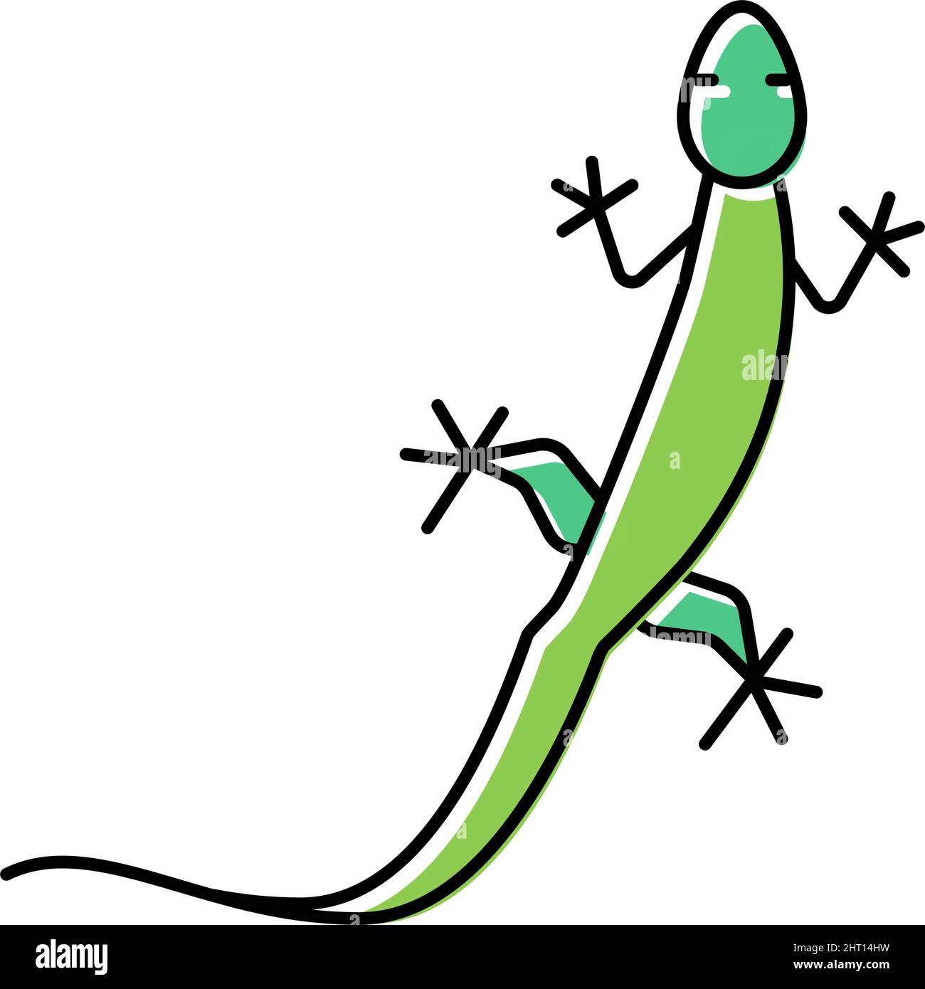 lizard wild animal color icon vector illustration Stock Vector Image ...