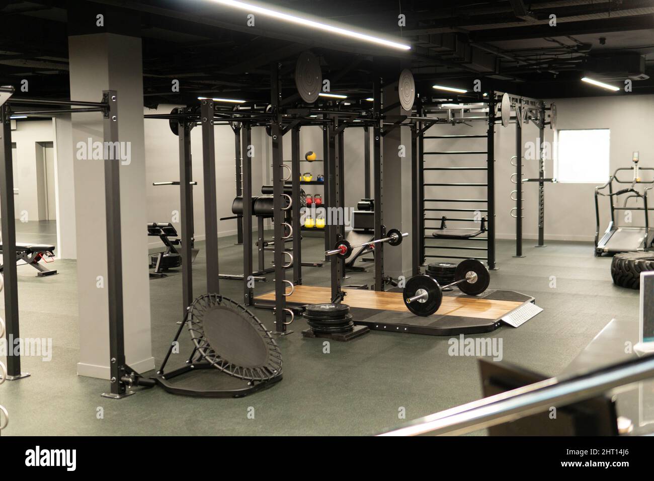 training hall rod gym health In the afternoon workout body for active from activity equipment pretty indoor Stock Photo Alamy