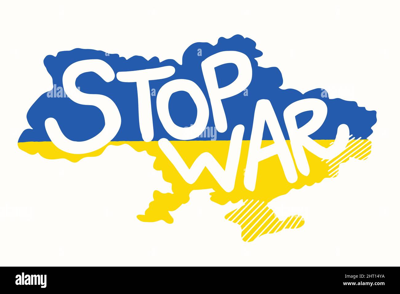 Stop war Ukraine Russia war vector icon. Ukraine country border with ...