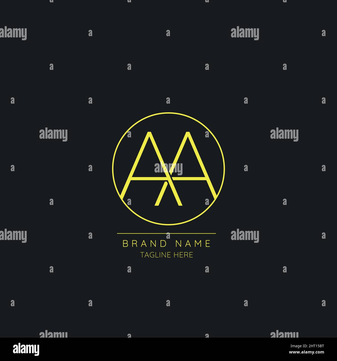 Letter AA Logo Design Vector Template Stock Vector