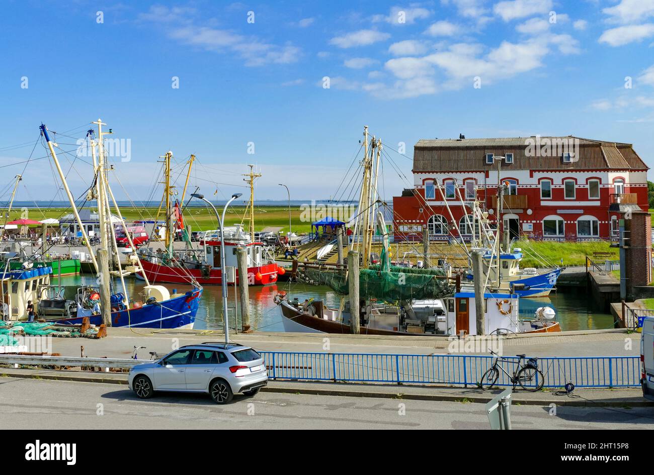 Ostersiel harbour at Pellworm, a island in North Frisia, Germany Stock Photo
