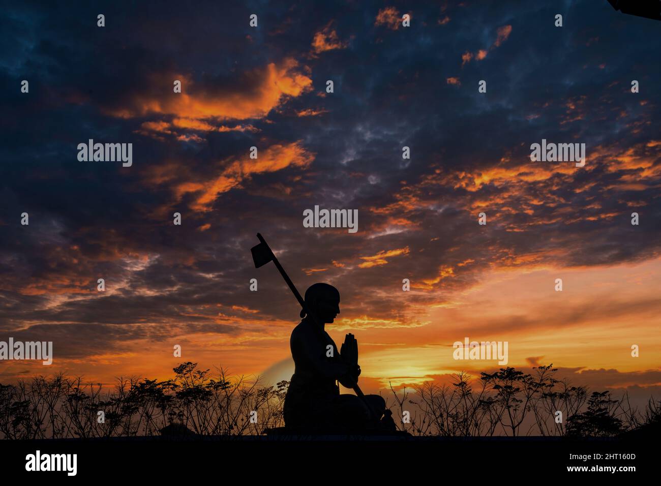 Ramanuja statue, Statue of Equality, Muchintal, Hyderabad, Telengana, India. Stock Photo