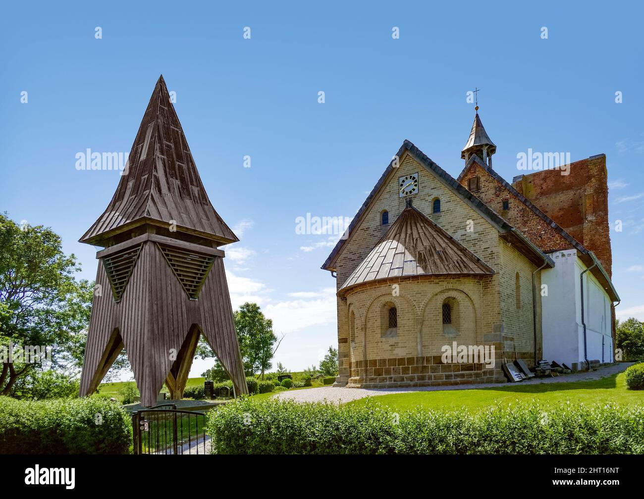 The Old Church named St Salvator at Pellworm island in North Frisia, Germany Stock Photo