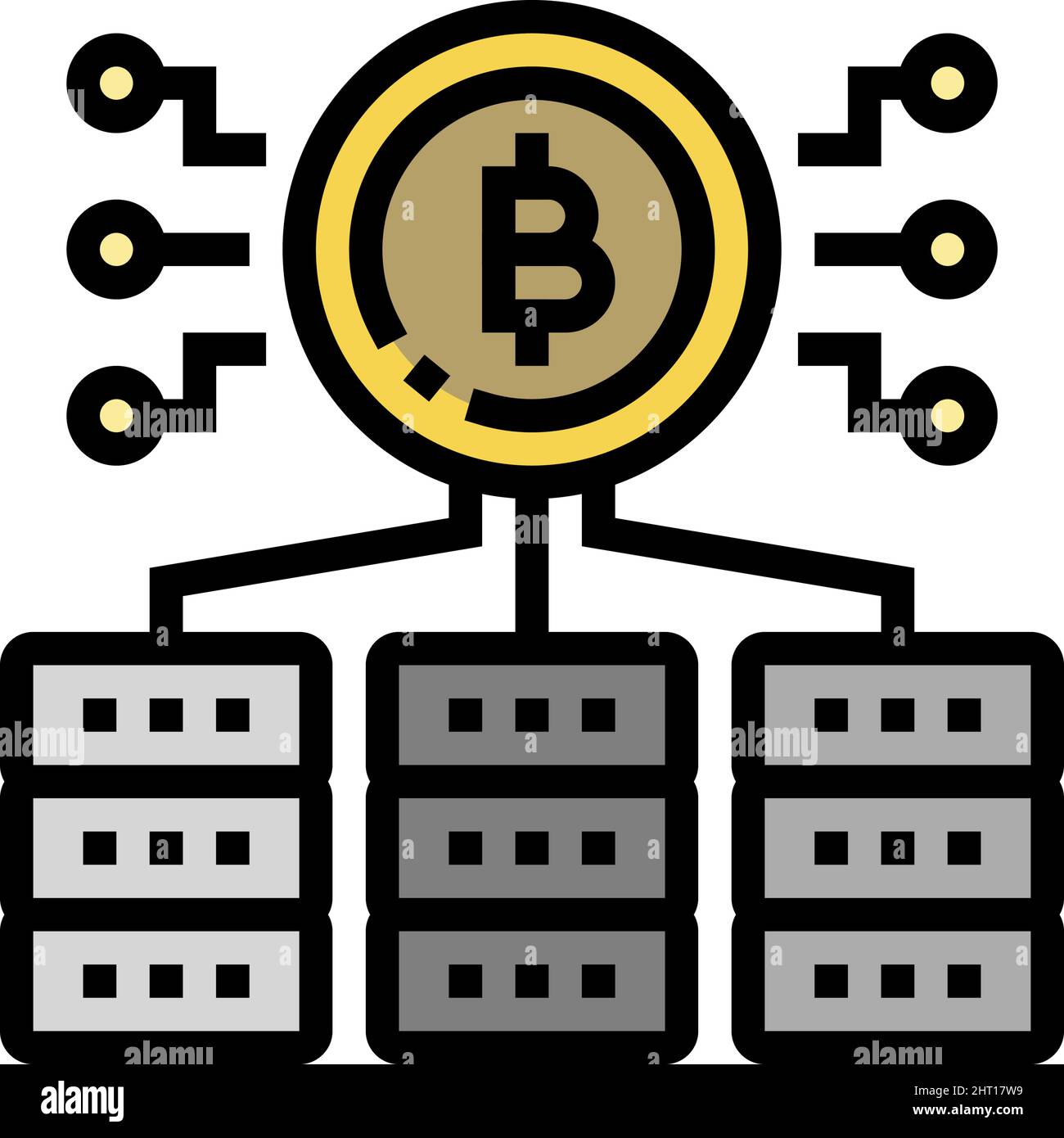 mining cryptocurrency color icon vector illustration Stock Vector Image ...