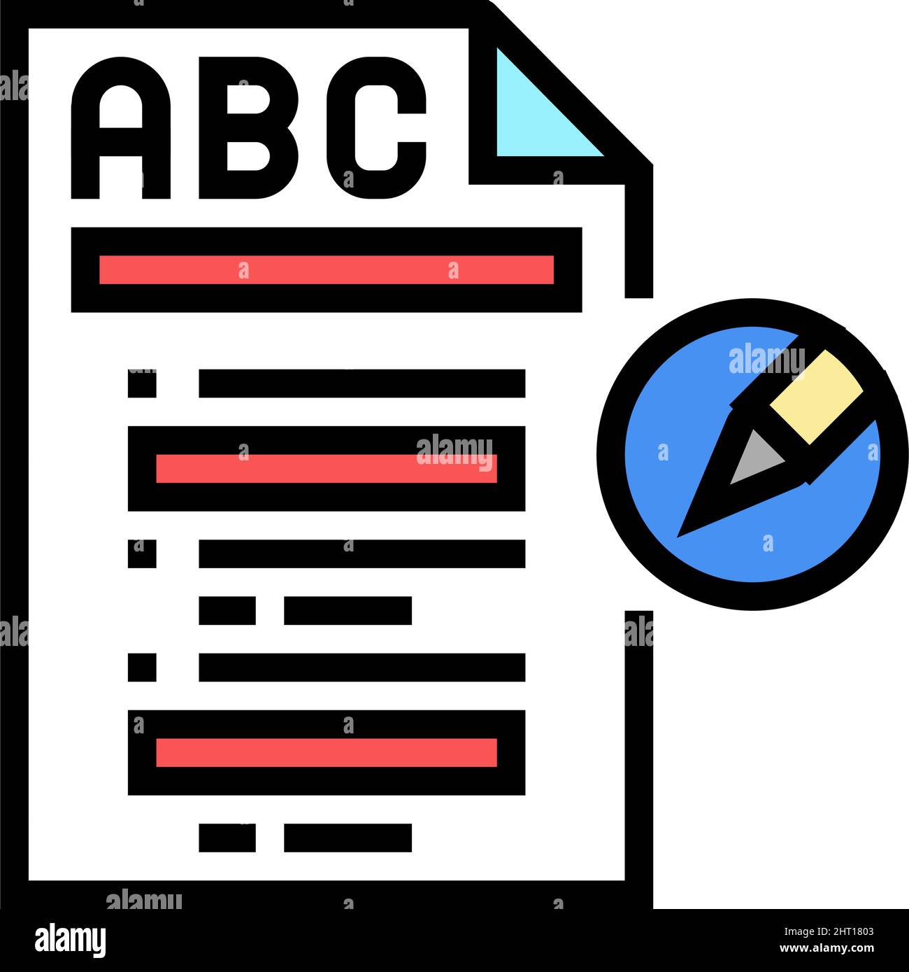 grammar english color icon vector illustration Stock Vector Image & Art ...