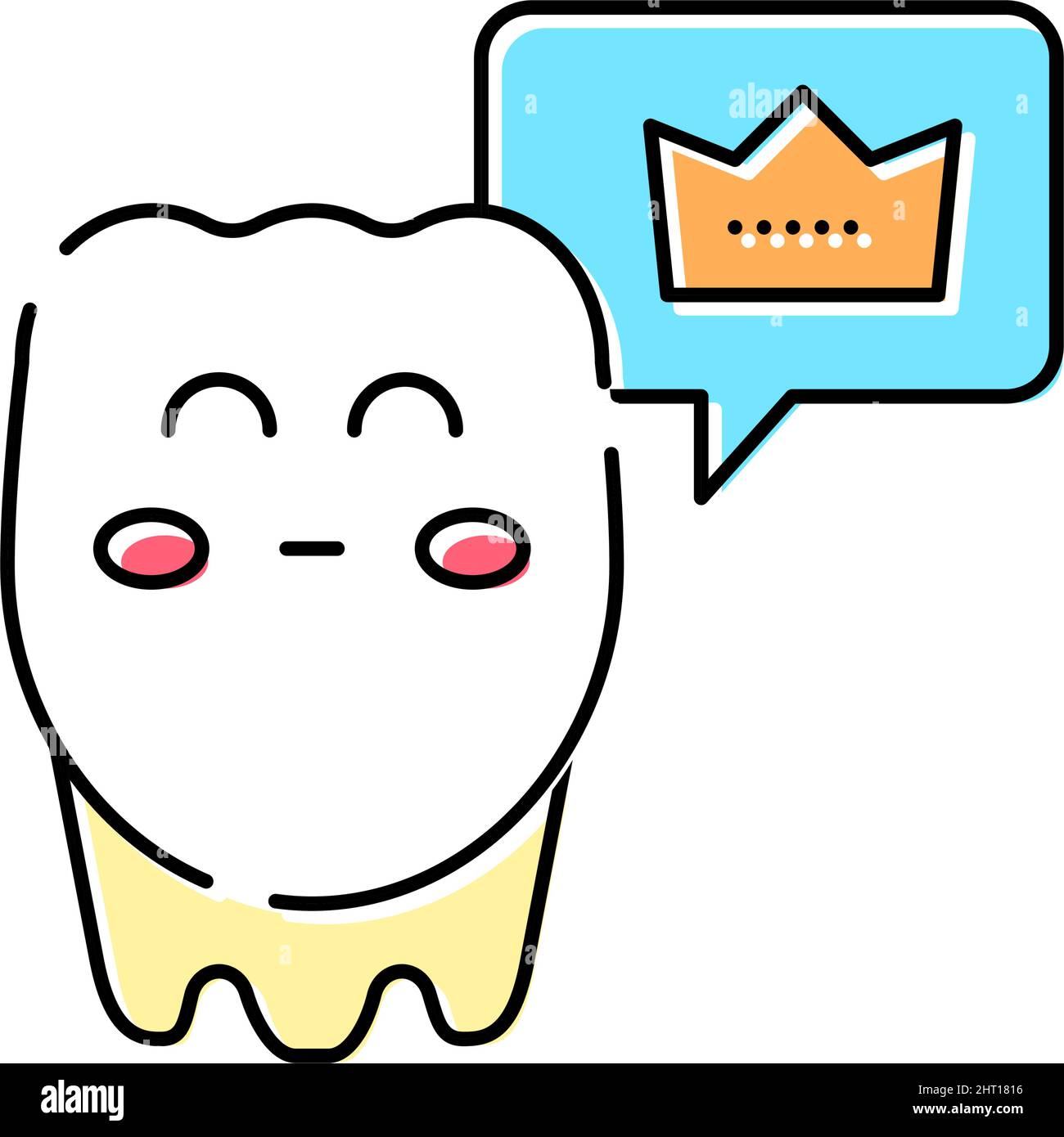 healthy tooth color icon vector illustration Stock Vector Image & Art ...