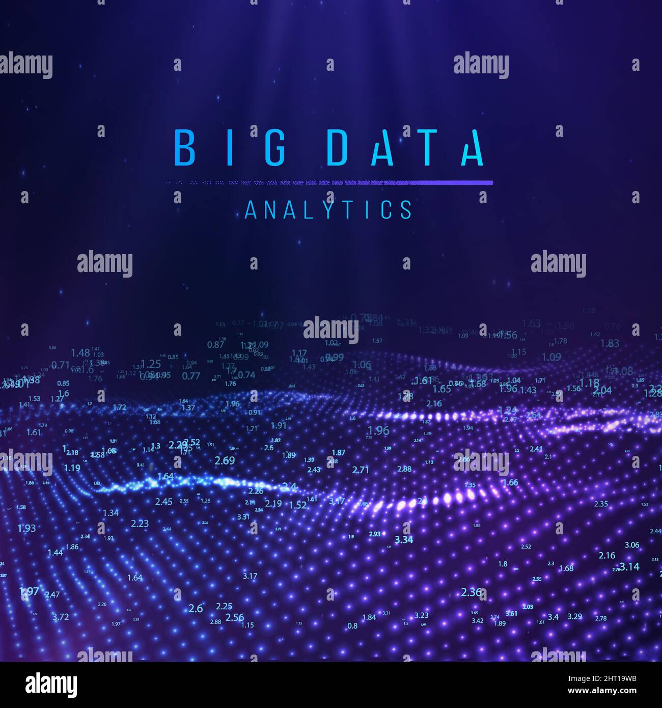 Blue abstract technology background. Vector data wave flow. Sound wave ...