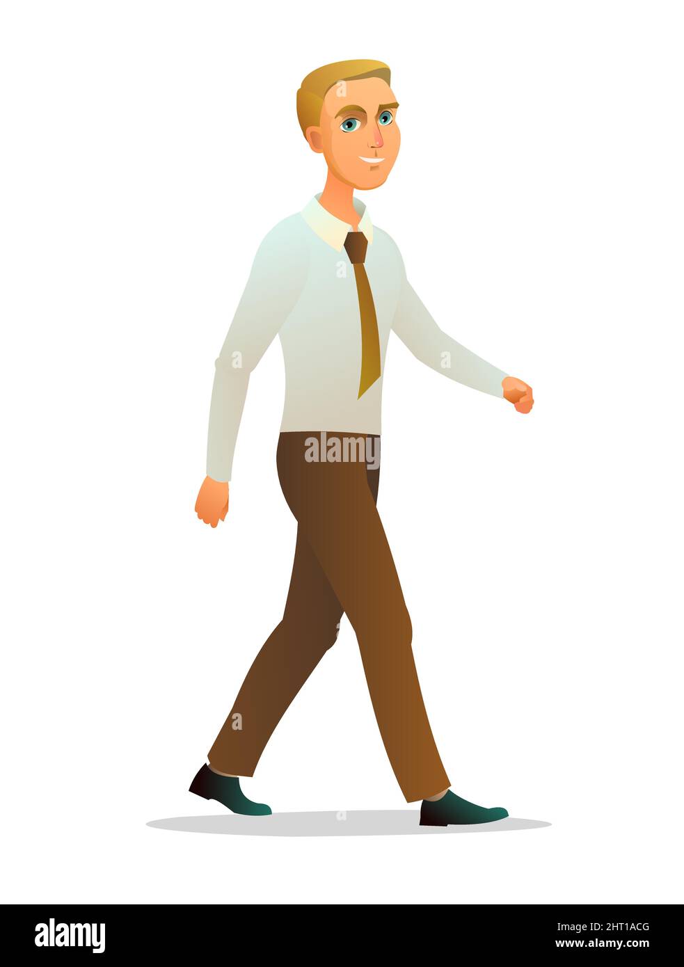 Successful goes. Side view. Guy in shirt and tie. Male figure. Cheerful person character boy. Cartoon funny style illustration. Isolated on white back Stock Vector Image & Art - Alamy Successful goes. Side view. Guy in shirt and tie. Male figure. Cheerful person character boy. Cartoon funny style illustration. Isolated on white back Stock Vector Image & Art - Alamy