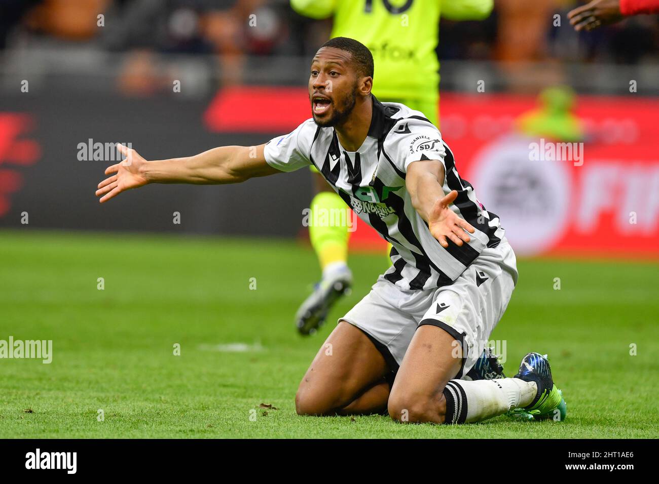 Milano, Italy. 25th Feb, 2022. Beto (9) of Udinese seen in the Serie A match between AC Milan and Udinese at San Siro in Milano. (Photo Credit: Gonzales Photo/Alamy Live News Stock Photo