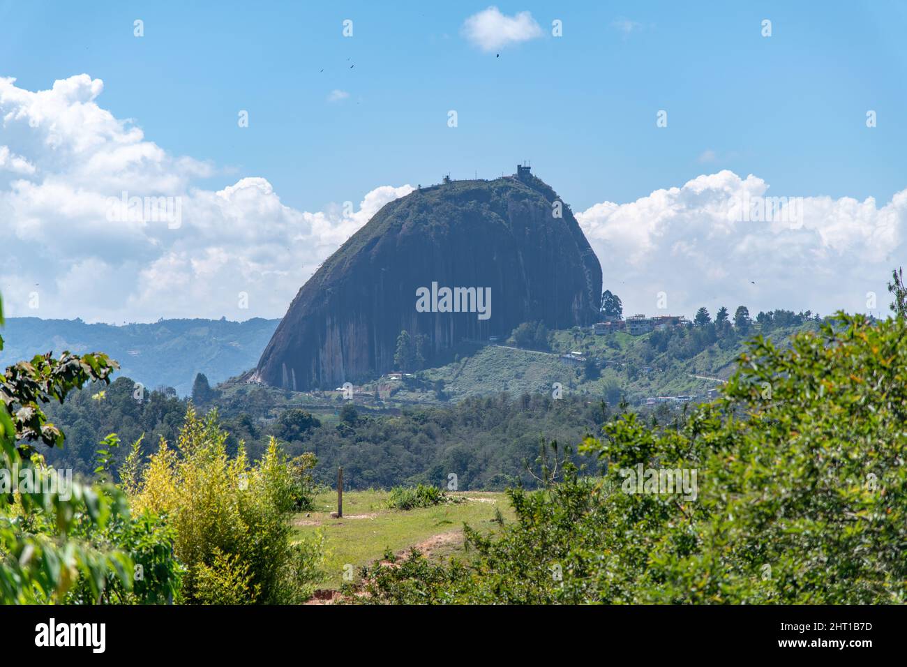 A view of El Penon de Guatape / The Rock of Guatape in Colombia Stock Photo