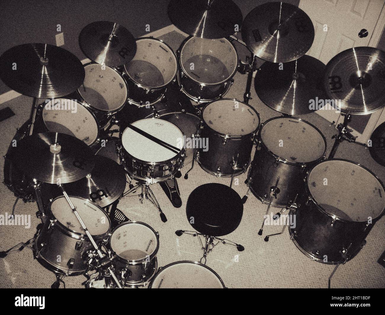 Closeup shot drum set hi-res stock photography and images - Alamy