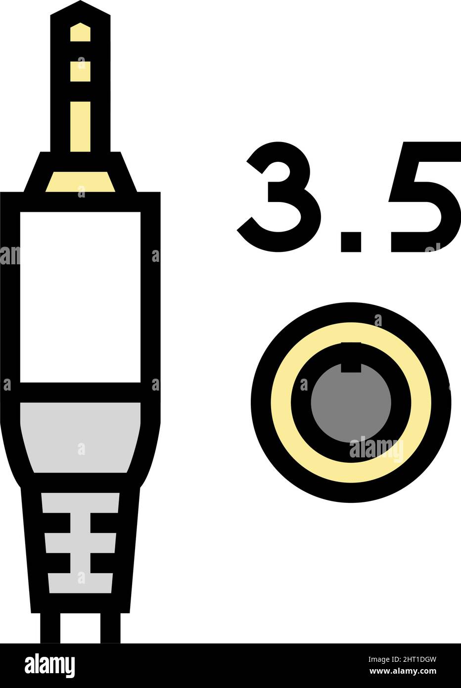 mini jack 3.5 color icon vector illustration Stock Vector Image & Art ...