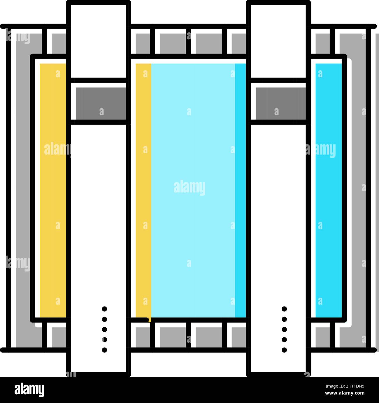 plant equipment for glass production color icon vector illustration ...