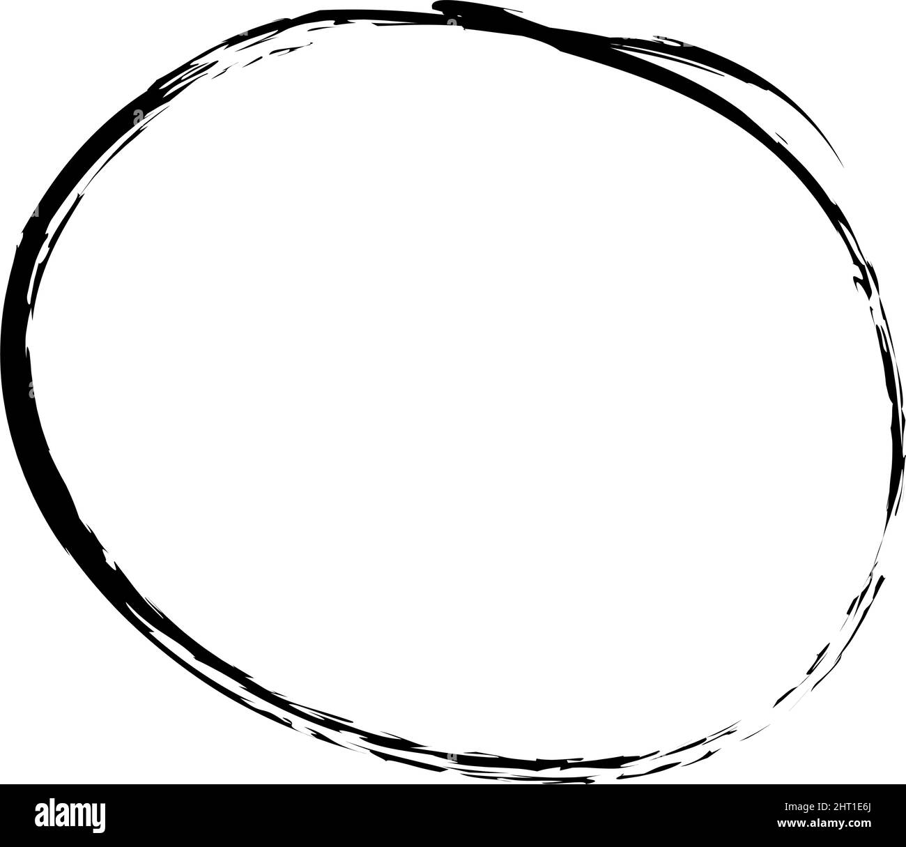 handdrawn Pen drawing circles vector set on note page Stock Vector