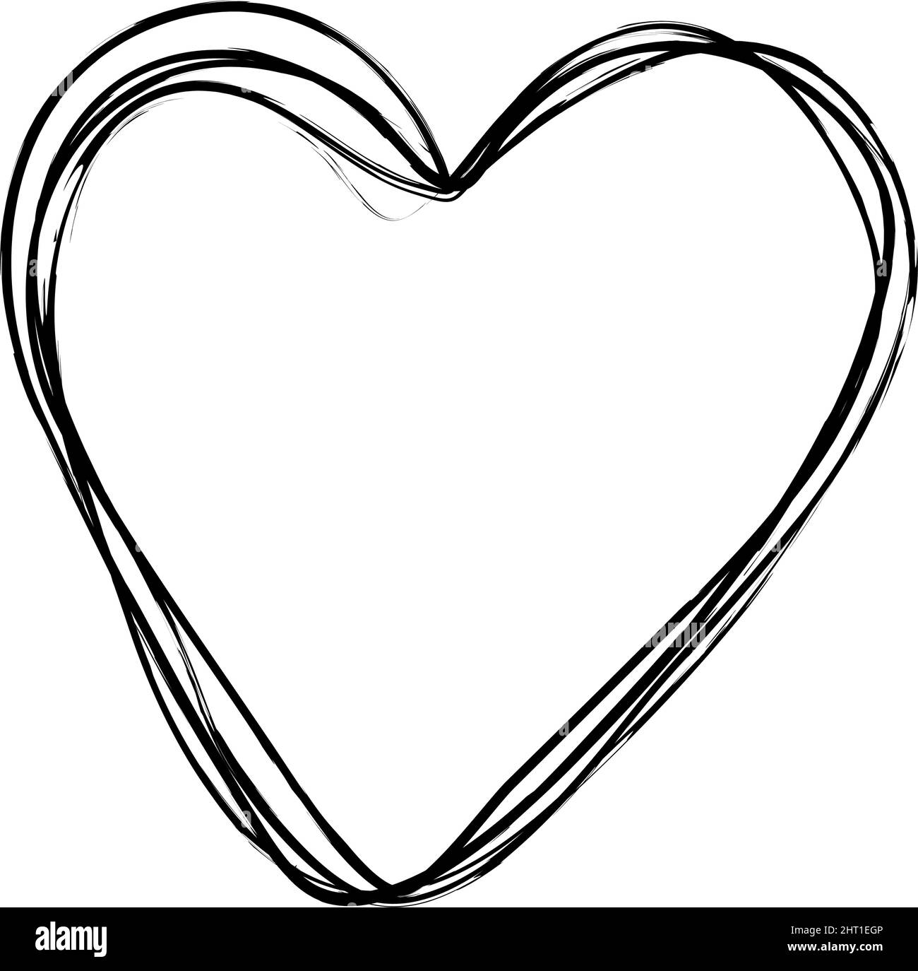 heart doodle Hand-drawn doodle heart. vector illustration Stock Vector ...