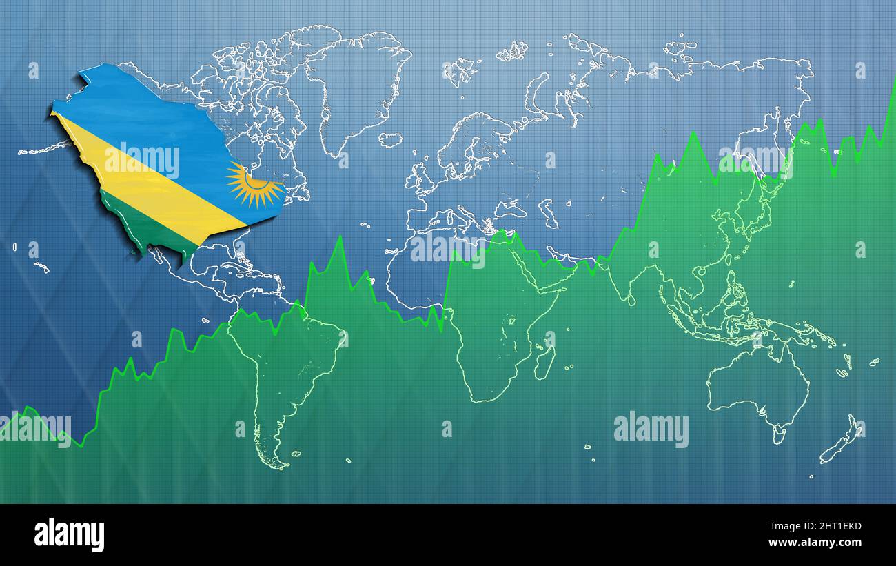 Map of Rwanda, financial success, economy growth Stock Photo Alamy