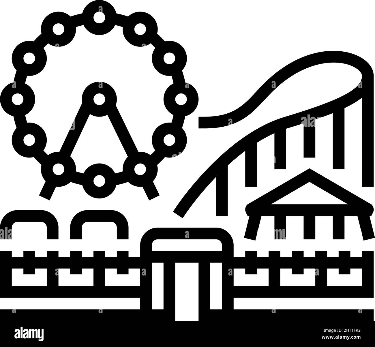 amusement park line icon vector illustration Stock Vector Image & Art ...