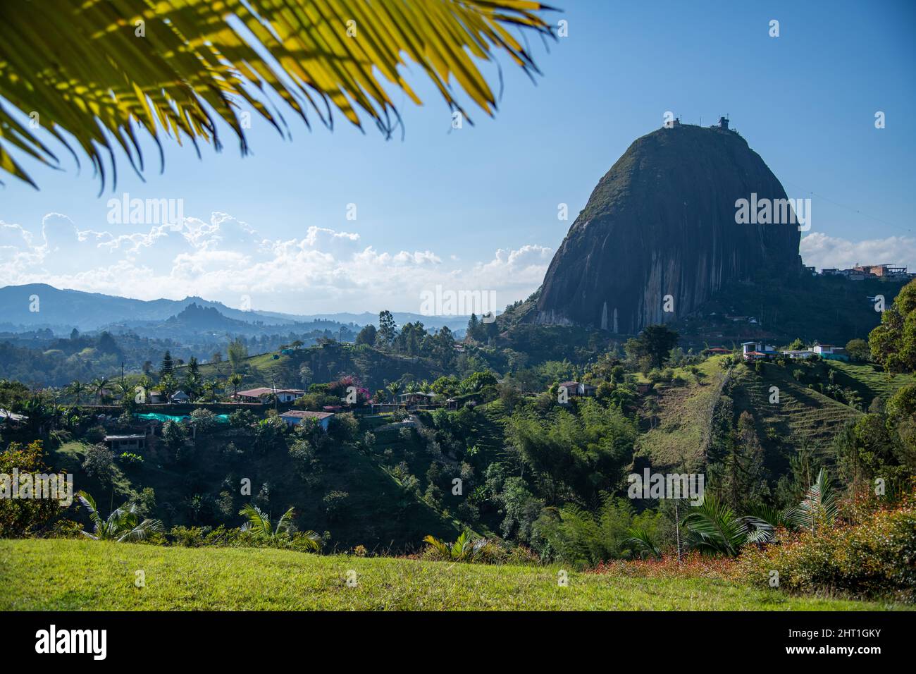 A view of El Penon de Guatape / The Rock of Guatape in Colombia Stock Photo