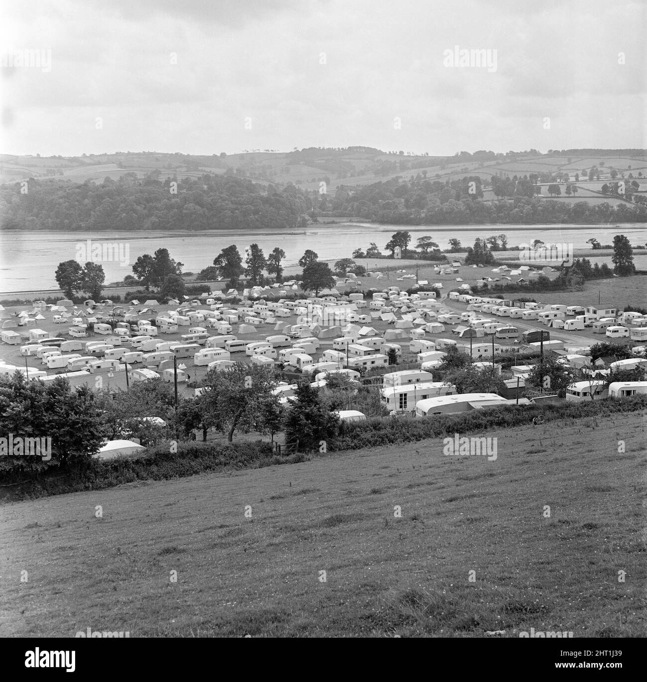 Camping holidays in Devon. 1st August 1965. Stock Photo