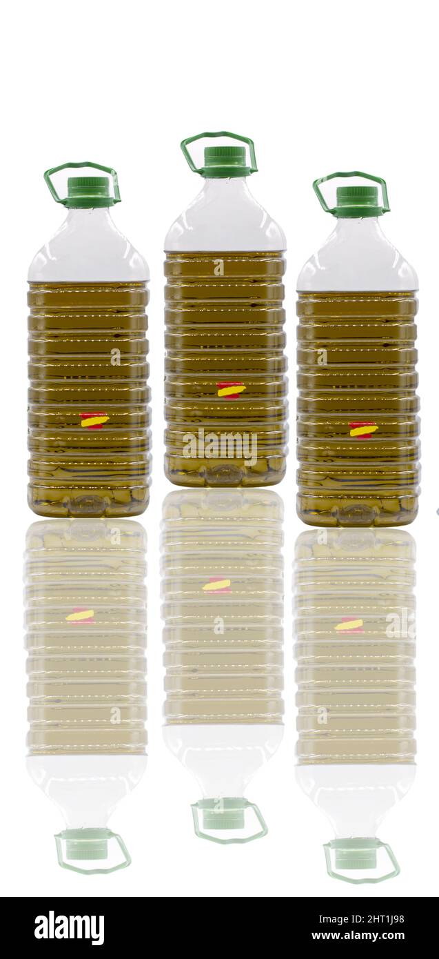 Plastic bottles of Spanish Stock Photo Alamy