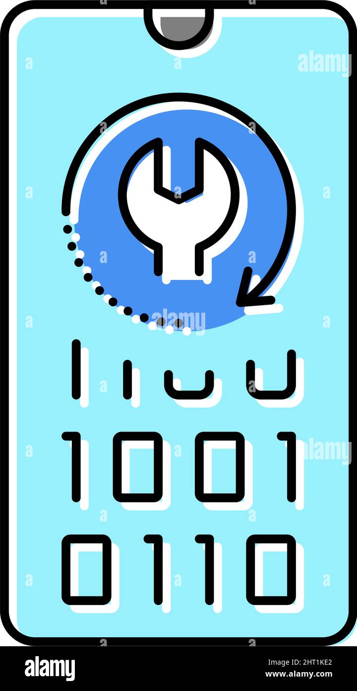 cell phone data recovery color icon vector illustration Stock Vector ...