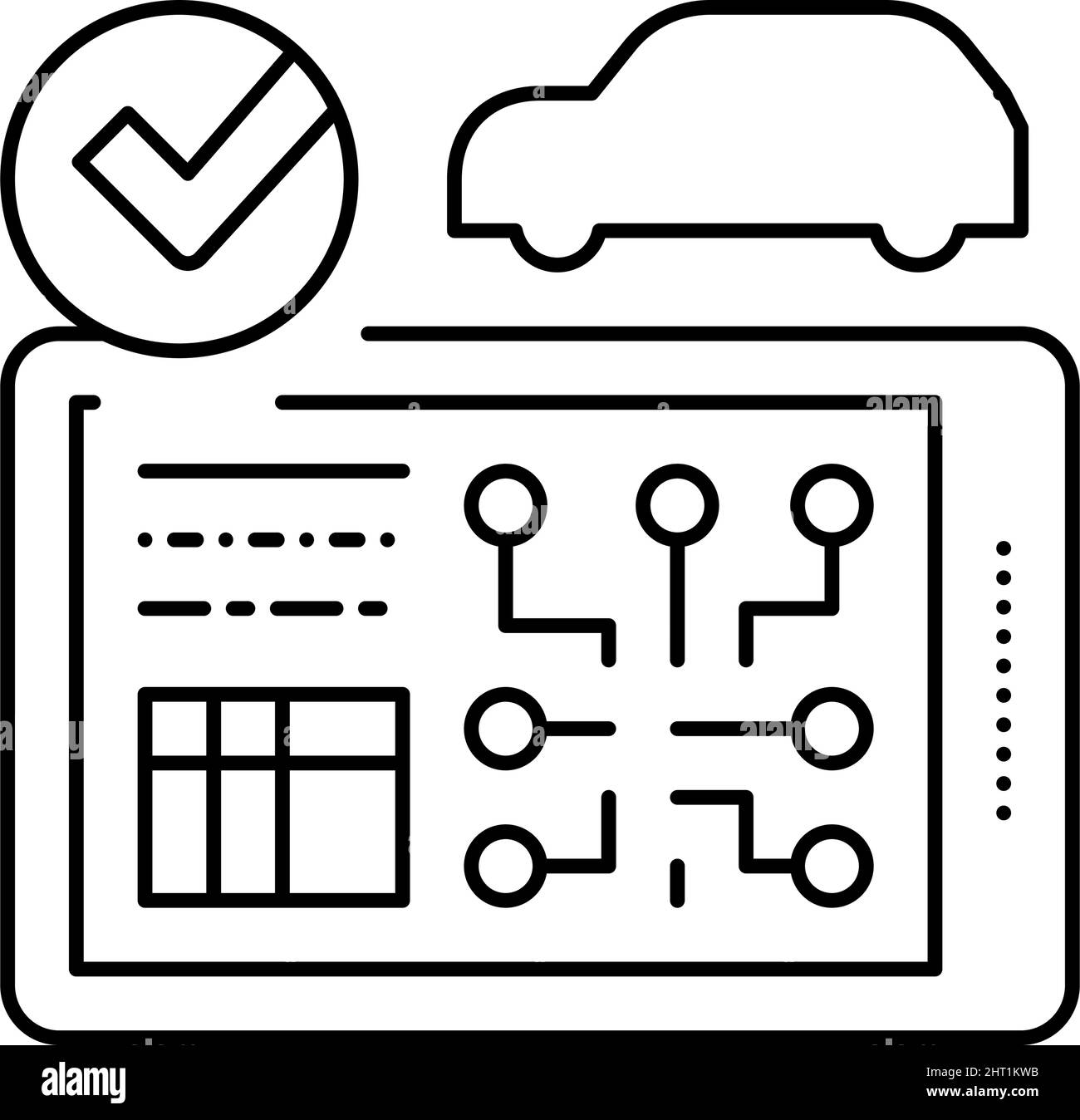 Car testing factory Stock Vector Images Alamy