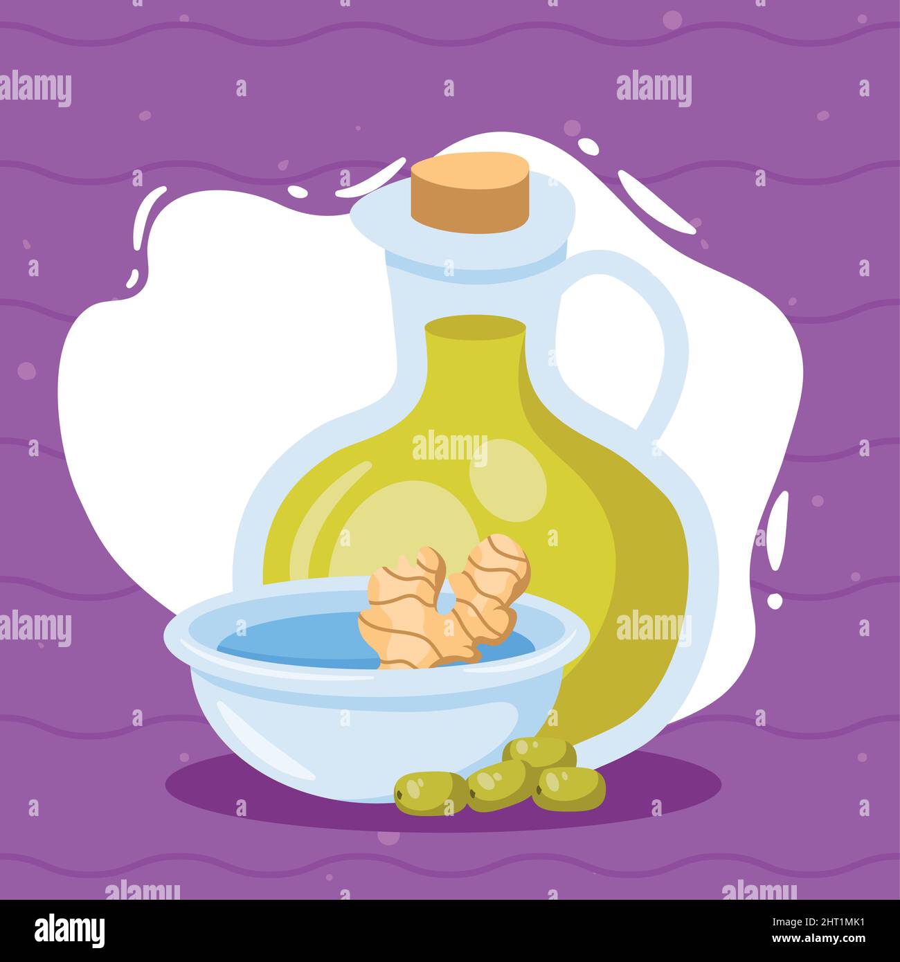 natural remedies with ginger root Stock Vector