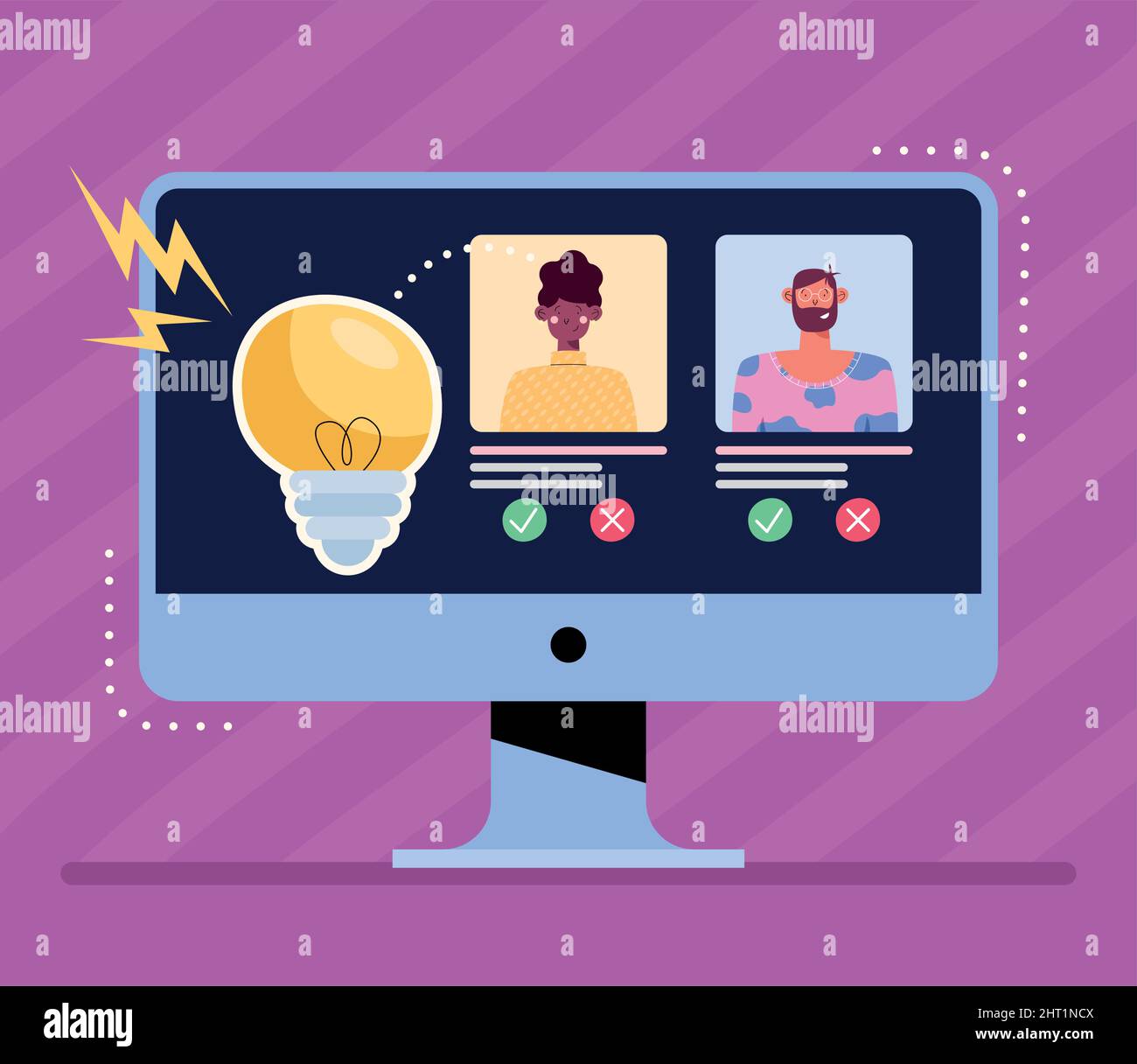 people online meeting colleagues, brainstorm Stock Vector Image & Art ...