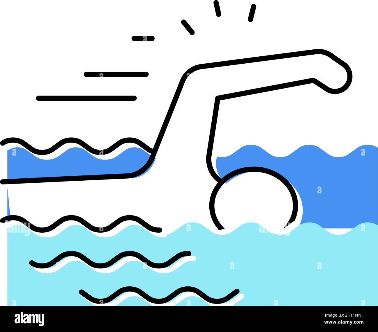 swimming sport color icon vector illustration Stock Vector Image & Art ...