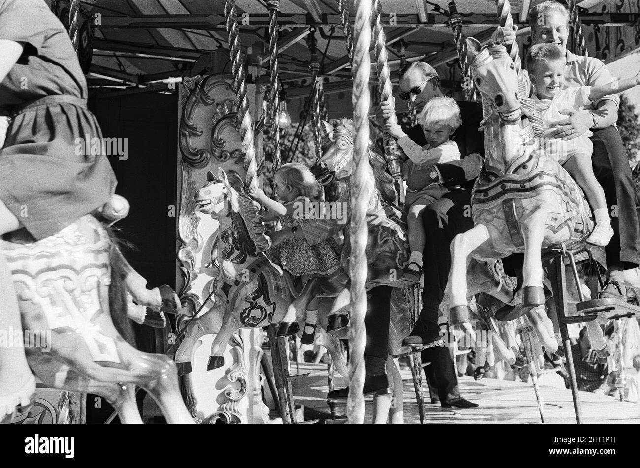 Prince Edward, Duke of Kent and Katharine, Duchess of Kent at Iver Fair, Buckinghamshire, with their children George and Helen Windsor.  20th September 1966. Stock Photo