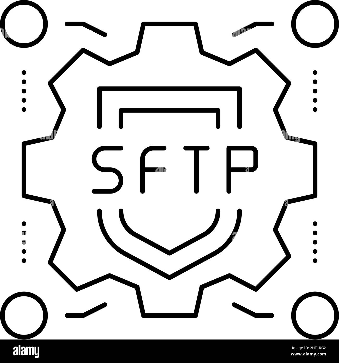 sftp label line icon vector illustration sign Stock Vector Image & Art ...