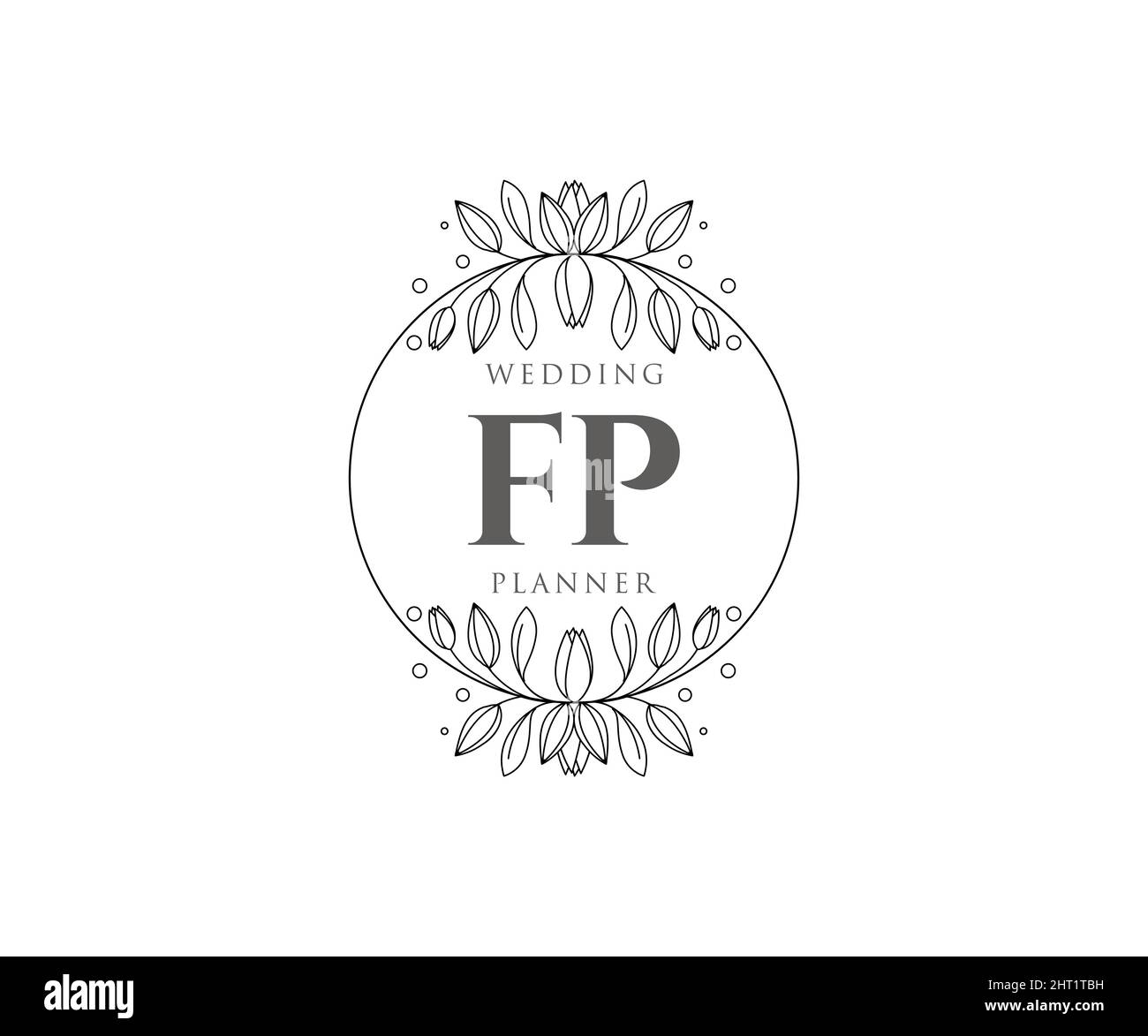 FP Initials letter Wedding monogram logos collection, hand drawn modern ...