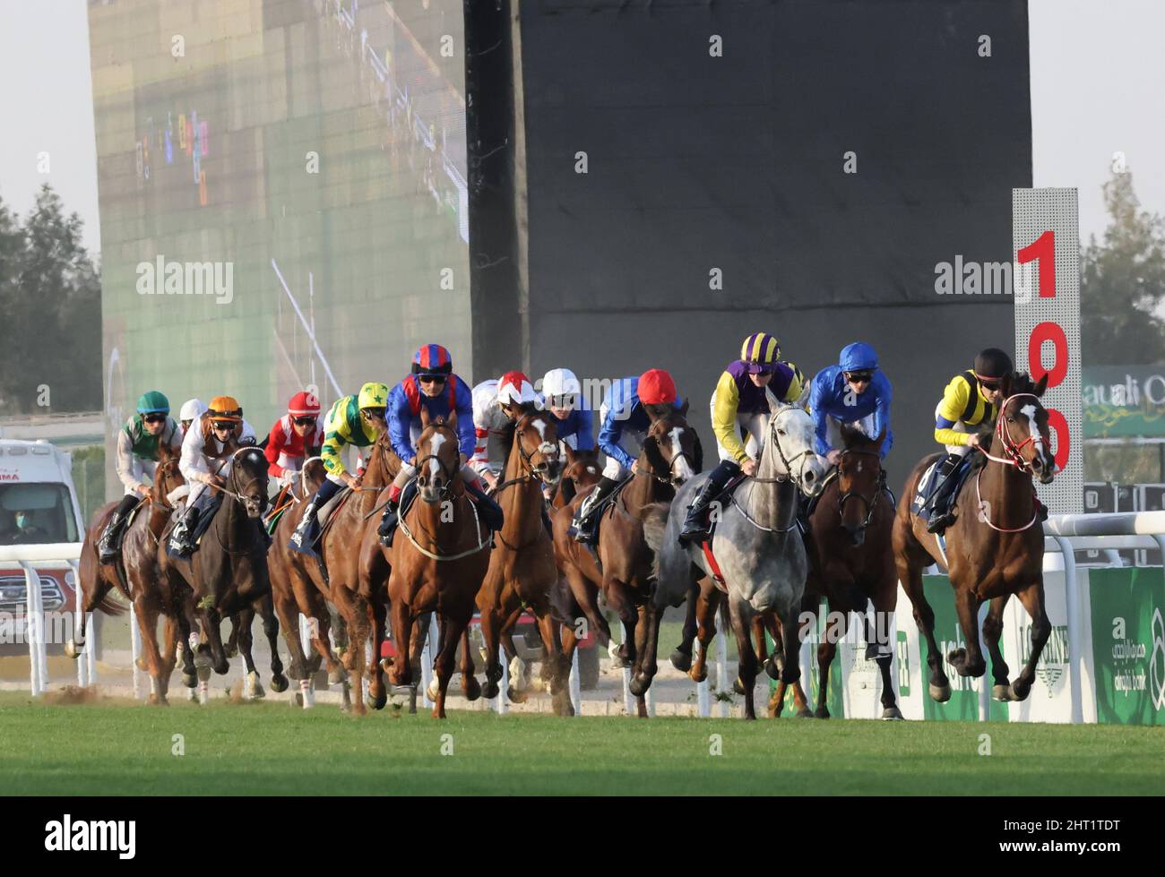 Horse Racing - The Saudi Cup 2022 - The King Abdulaziz Racetrack, Riyadh, Saudi Arabia - February 26, 2022  General view of The Longines Red Sea Turf Handicap REUTERS/Ahmed Yosri Stock Photo