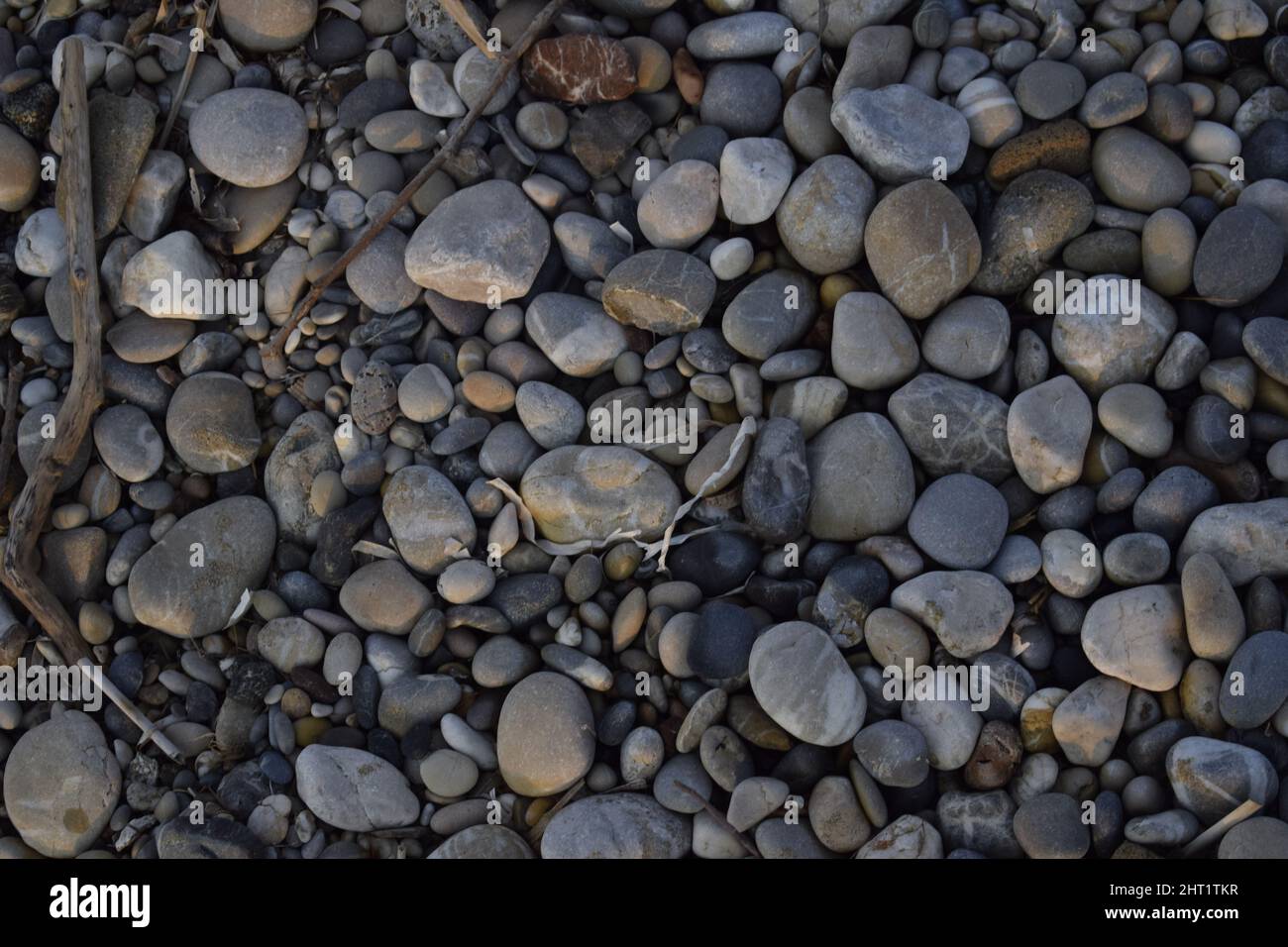 Closeup shot of a stack of pebbles Stock Photo