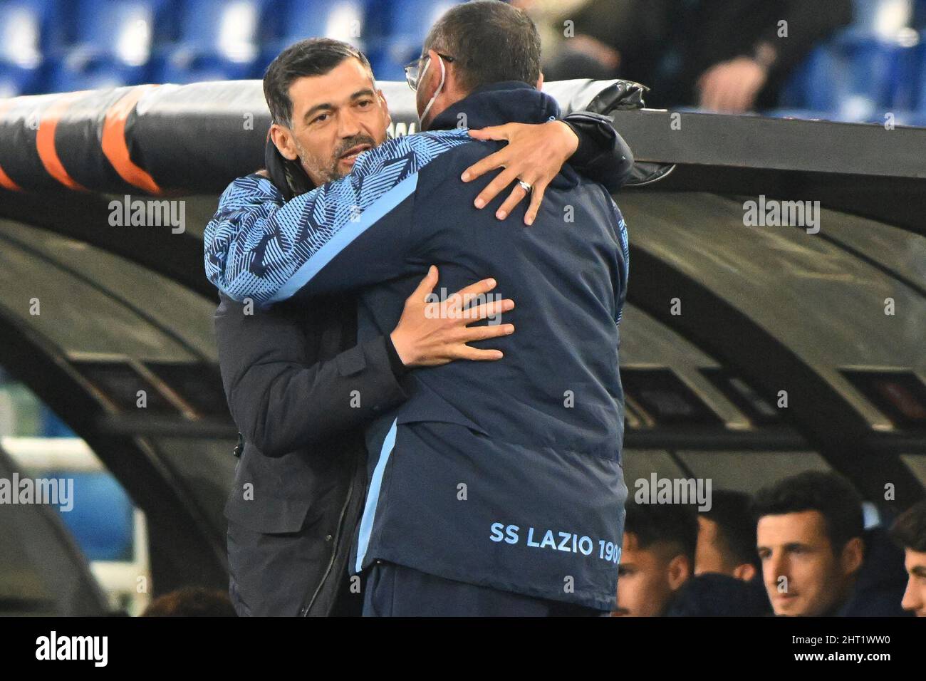 Sérgio Conceição of F.C. Porto in action during the Knockout Round Play-Offs Leg Two - UEFA Europa League between SS Lazio and FC Porto at Stadio Olimpico on 24th of February, 2022 in Rome, Italy. (Photo by Domenico Cippitelli/Pacific Press) Stock Photo