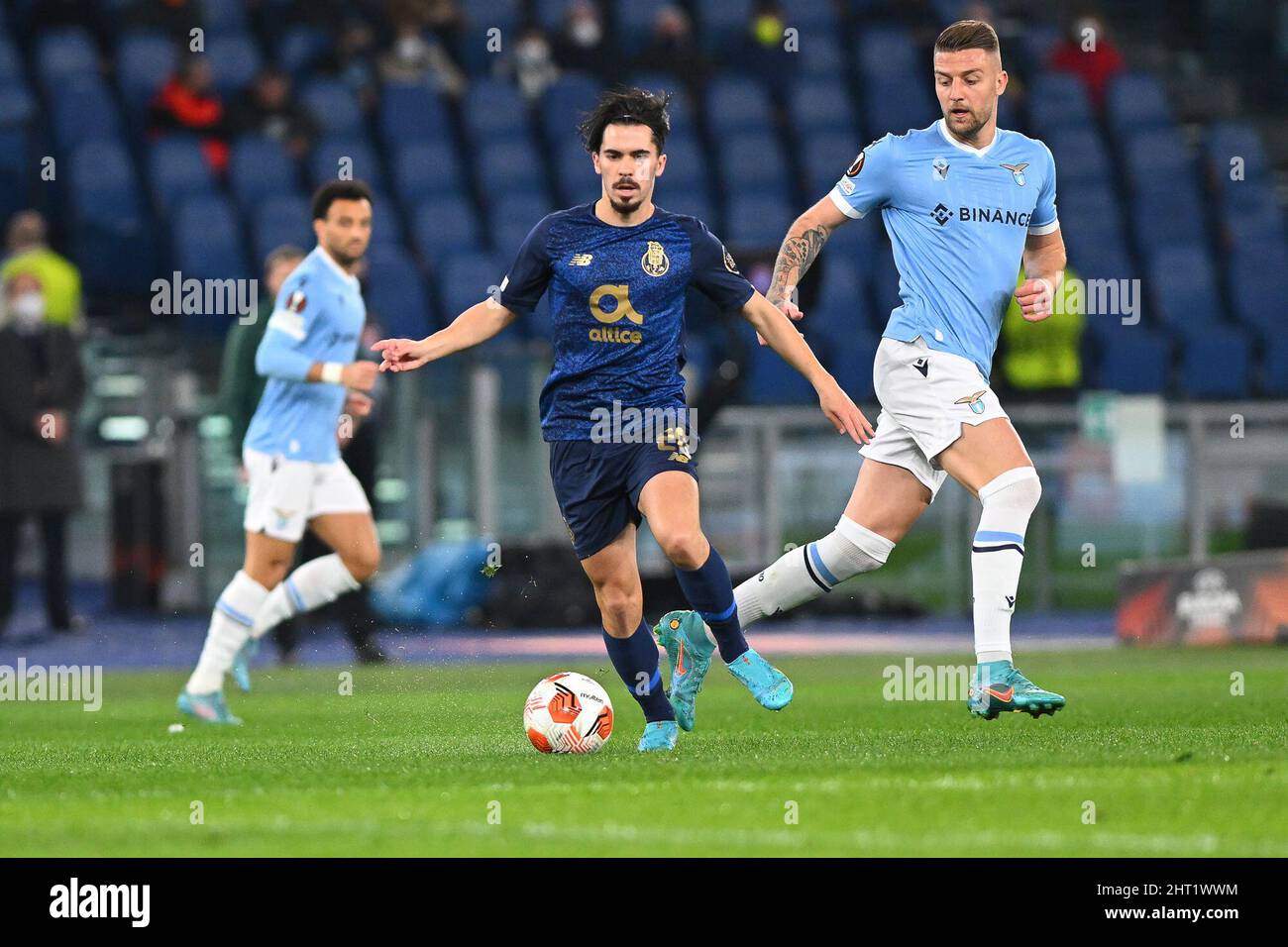 Rome, Italy. 24th Feb, 2022. Bruno Costa of F.C. Porto in action during the Knockout Round Play-Offs Leg Two - UEFA Europa League between SS Lazio and FC Porto at Stadio Olimpico on 24th of February, 2022 in Rome, Italy. (Photo by Domenico Cippitelli/Pacific Press) Credit: Pacific Press Media Production Corp./Alamy Live News Stock Photo