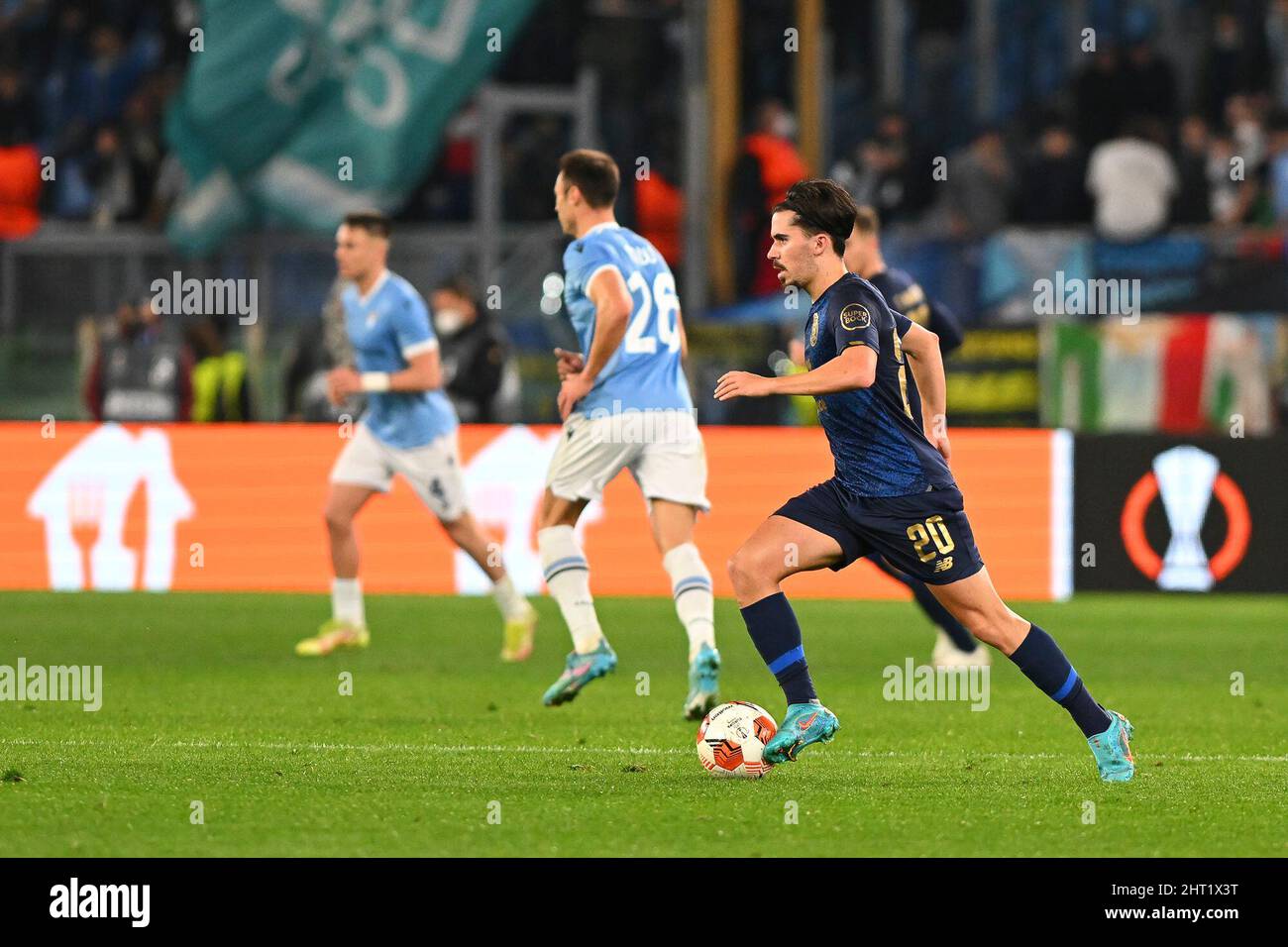 Rome, Italy. 24th Feb, 2022. Otávio of F.C. Porto in action during the Knockout Round Play-Offs Leg Two - UEFA Europa League between SS Lazio and FC Porto at Stadio Olimpico on 24th of February, 2022 in Rome, Italy. (Photo by Domenico Cippitelli/Pacific Press) Credit: Pacific Press Media Production Corp./Alamy Live News Stock Photo