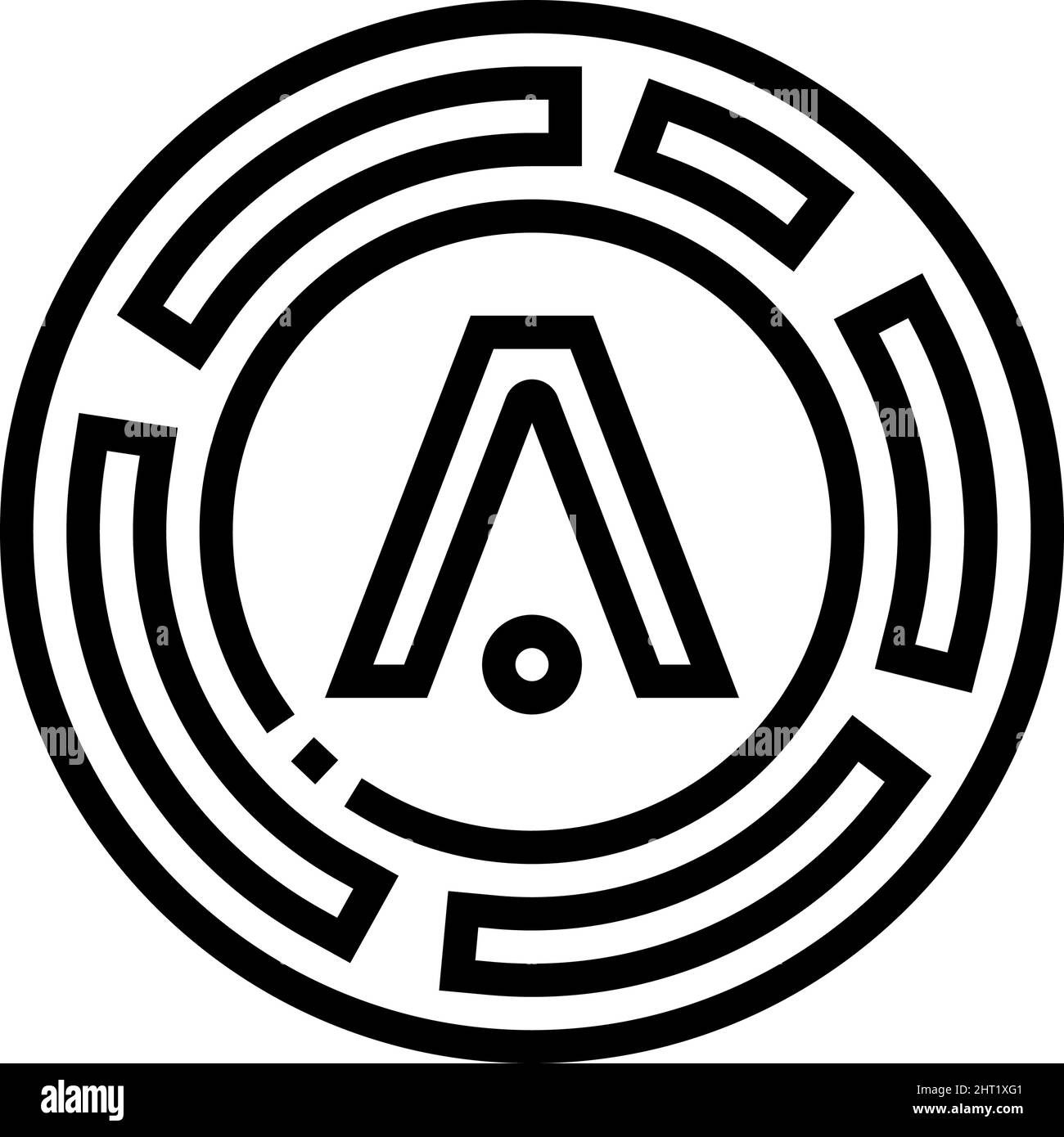 aion cryptocurrency line icon vector illustration Stock Vector Image & Art  - Alamy