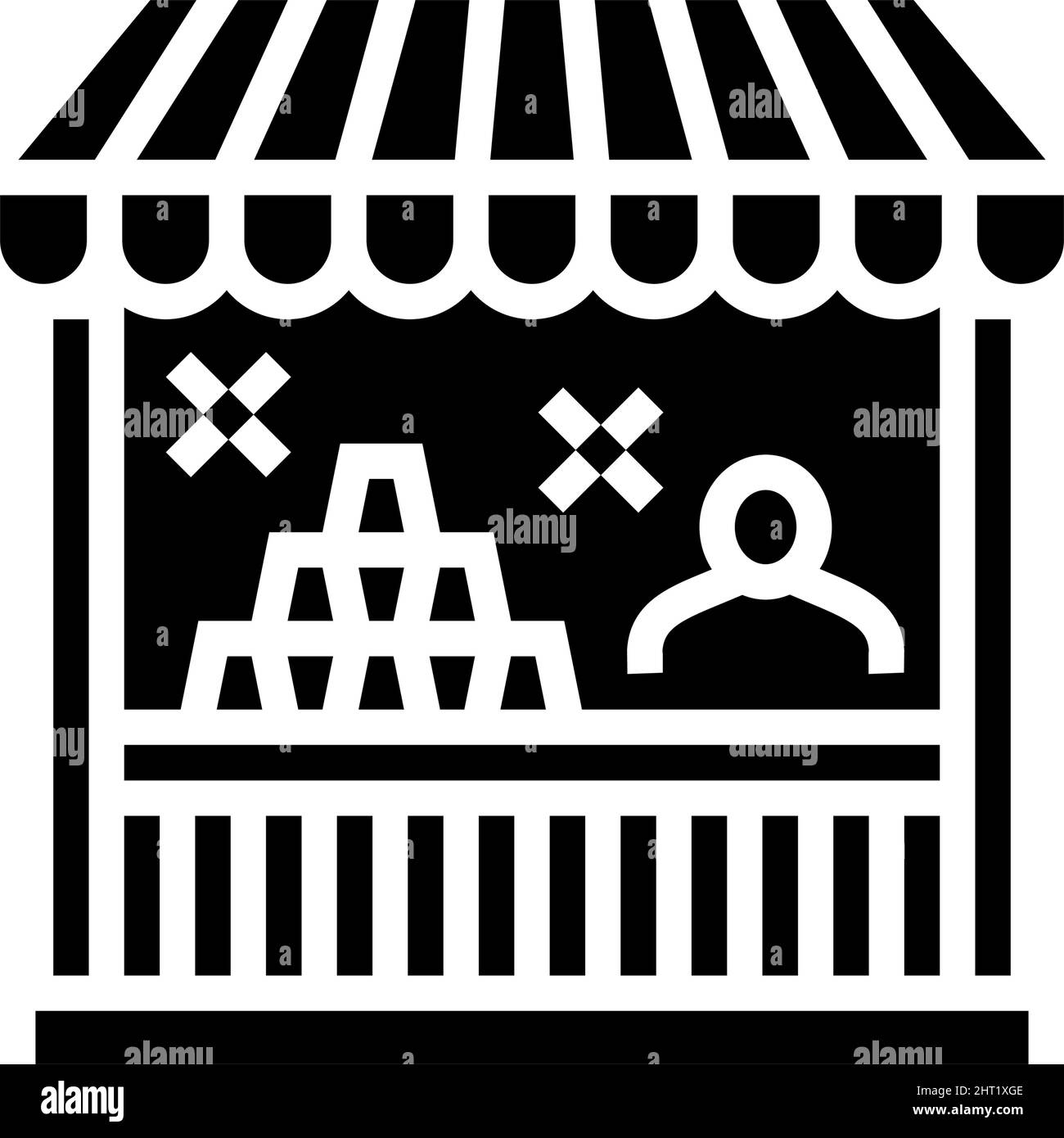 tent amusement park glyph icon vector illustration Stock Vector Image ...