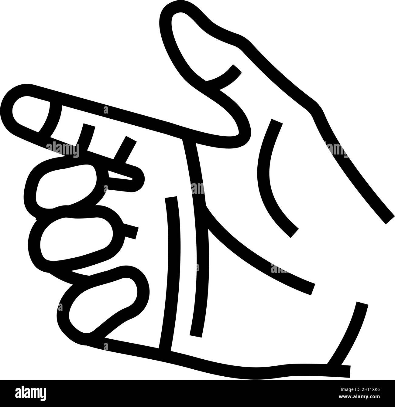 hold hand line icon vector illustration Stock Vector Image & Art - Alamy