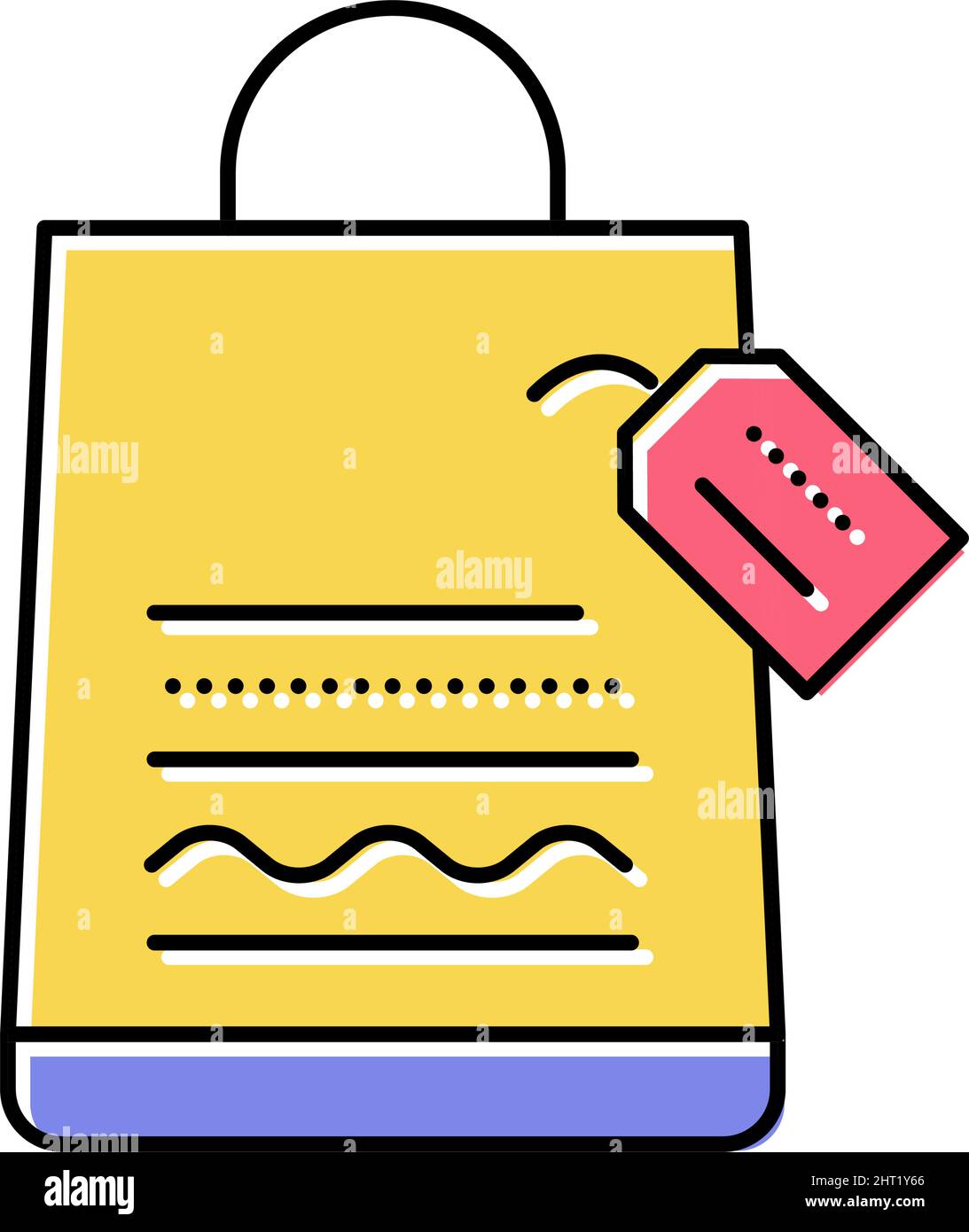 homemade bag color icon vector isolated illustration Stock Vector Image ...