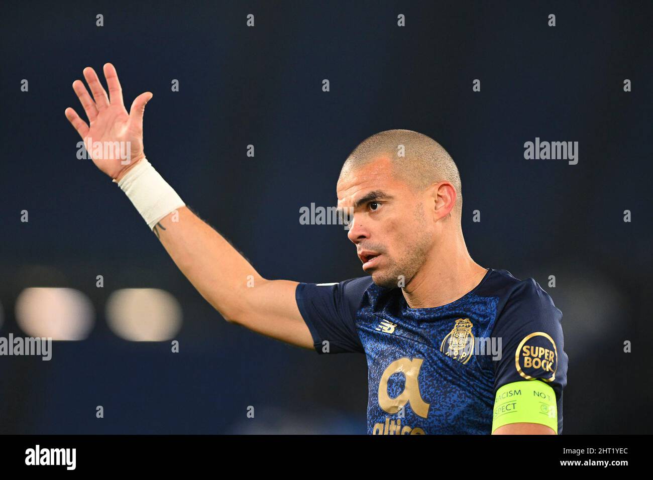 February 24, 2022, Rome, Italy: Pepe of F.C. Porto in action during the Knockout Round Play-Offs Leg Two - UEFA Europa League between SS Lazio and FC Porto at Stadio Olimpico on 24th of February, 2022 in Rome, Italy. (Credit Image: © Domenico Cippitelli/Pacific Press via ZUMA Press Wire) Stock Photo