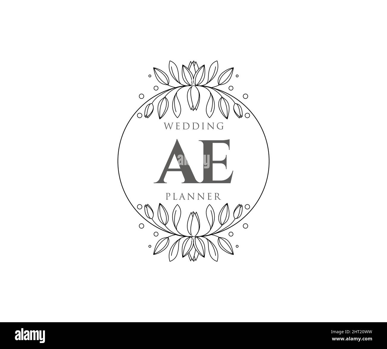 AE Initials letter Wedding monogram logos collection, hand drawn modern ...