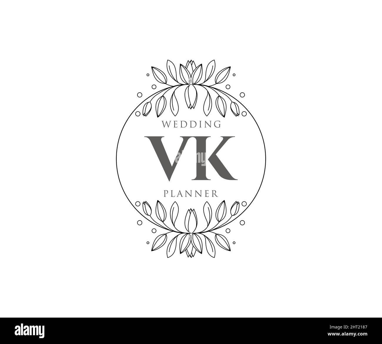 VK Initials letter Wedding monogram logos collection, hand drawn modern ...