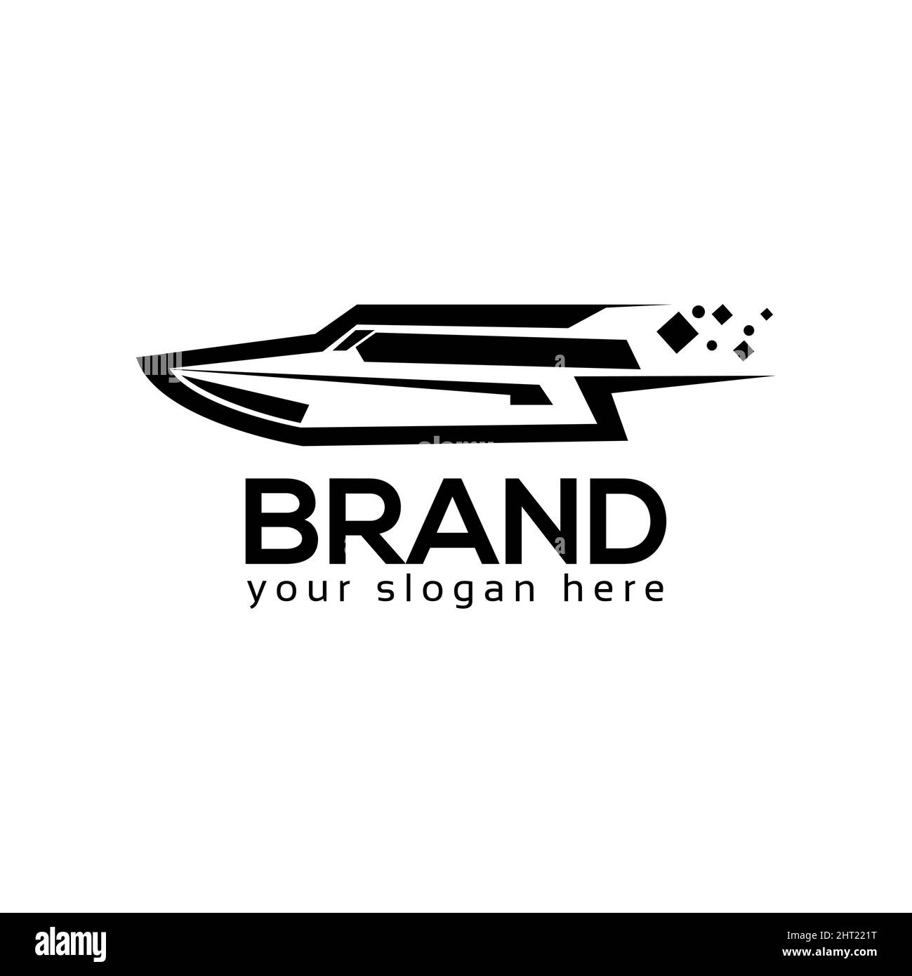 Fast ship logo vector. Flat design. Vector Illustration on white