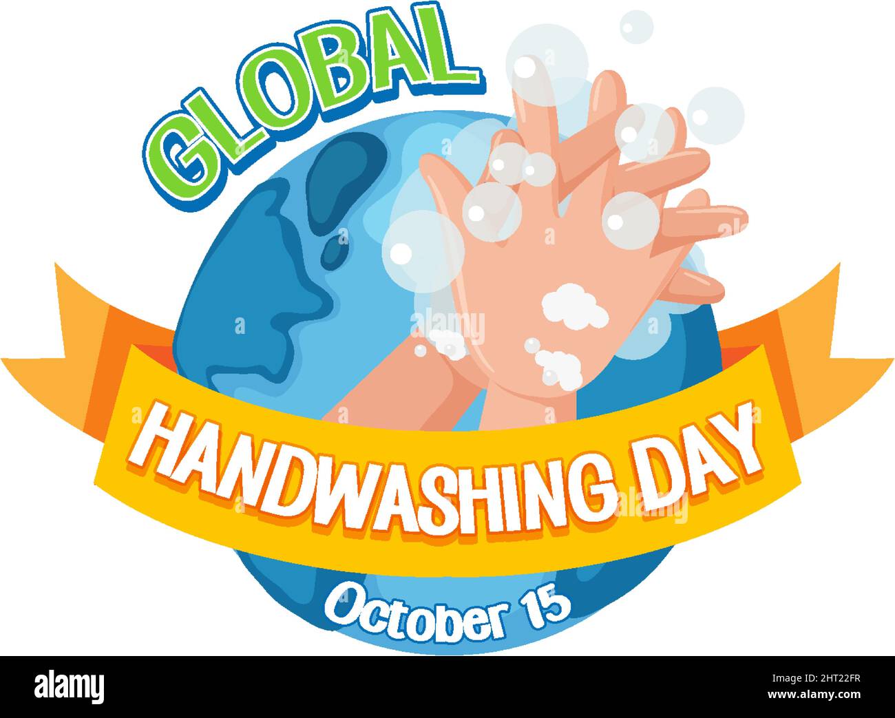 Global Handwashing Day banner design illustration Stock Vector Image
